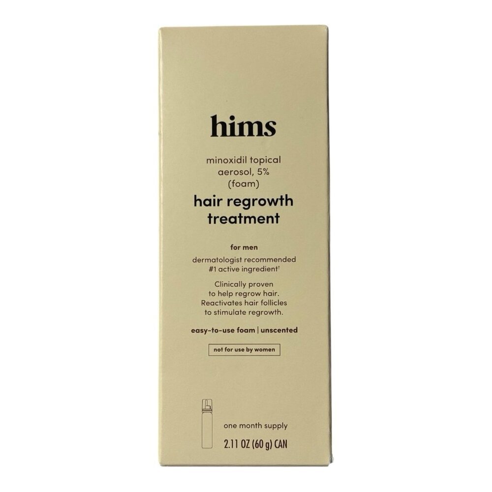 Hims Men's 5% Minoxidil Foam Hair Regrowth Treatment exp 2027 Sealed New In Box